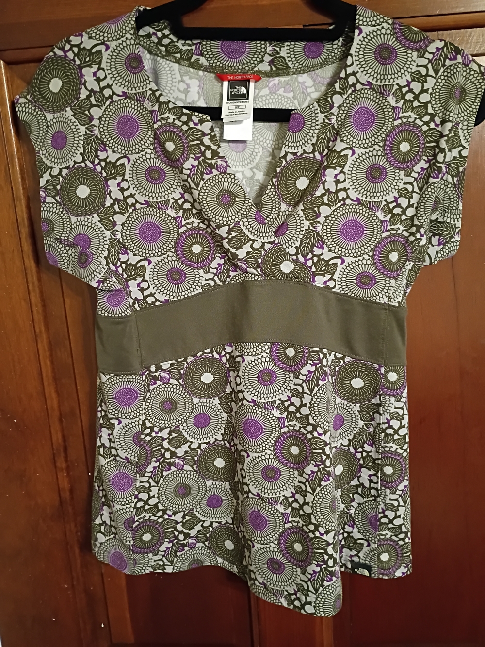 The North Face Women's Gray & Purple Floral-Print Tunic Top Size S/P